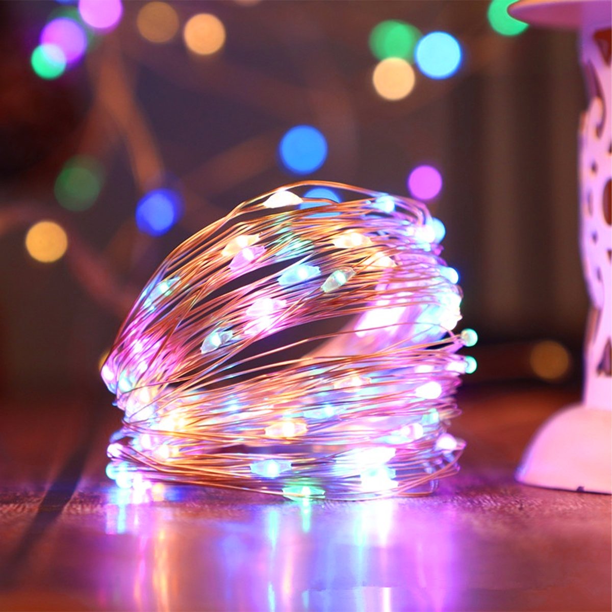 Pisca Cordão De Natal 100 Lâmpadas LED Colorido 10M 110-220v