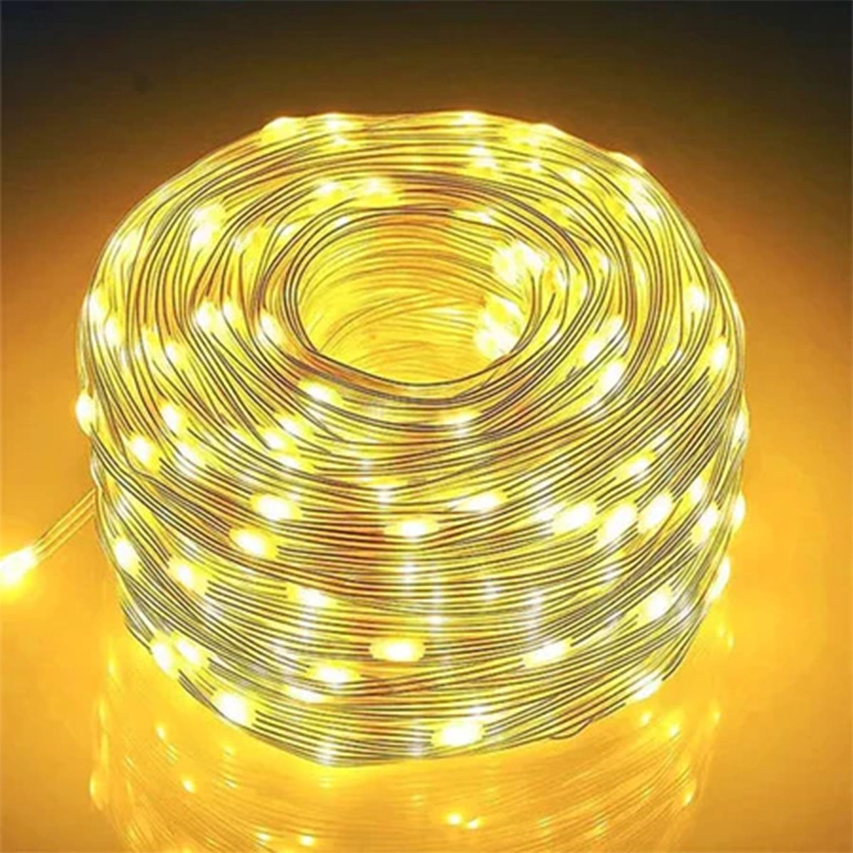Pisca Cordão De Natal 200 Lâmpadas LEDs Amarelo 20M 110-220v