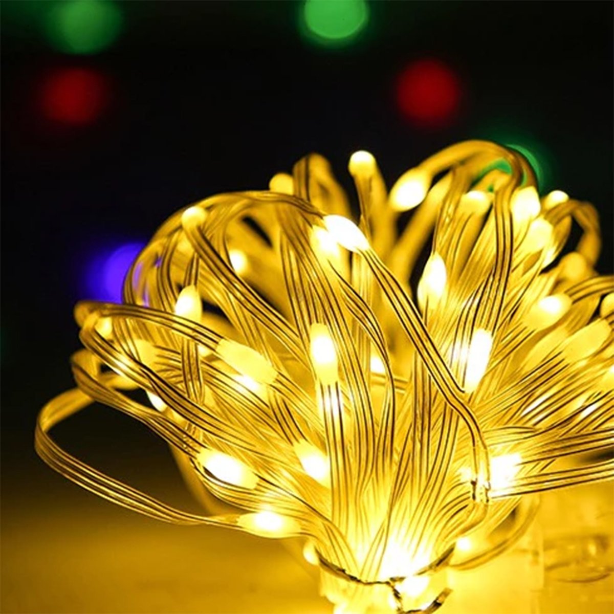 Pisca Cordão De Natal 400 Lâmpadas LEDs Amarelo 50M 110-220v