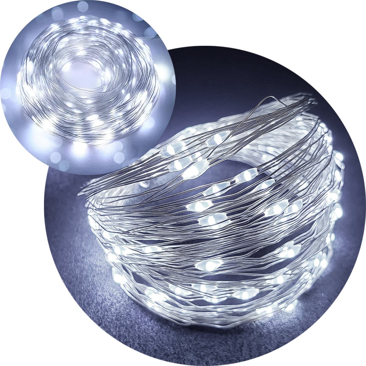 Pisca Cordão De Natal 800 Lâmpadas LEDs Branco 100M 110-220v