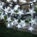 Pisca Cordão Estrelas Solar Externo Jardim 5M 20LEDs Branco