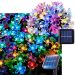 Pisca Cordão Flores Natal Solar Externo 5M 20 LEDs Colorido