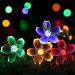 Pisca Cordão Flores Natal Solar Externo 5M 20 LEDs Colorido