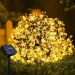 Pisca Cordão Flores Natal Solar Externo De 5M 20LEDs Amarelo