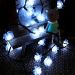 Pisca Cordão Flores Natal Solar Externo De 5M 20LEDs Branco