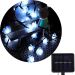 Pisca Cordão Flores Natal Solar Externo De 5M 20LEDs Branco