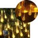 Pisca Cordão Natal Gotas Solar Externo De 5M 20 LEDs Amarelo