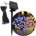 Pisca Cordão Solar Natal LED 100 Lâmpadas Luz Colorido 10m