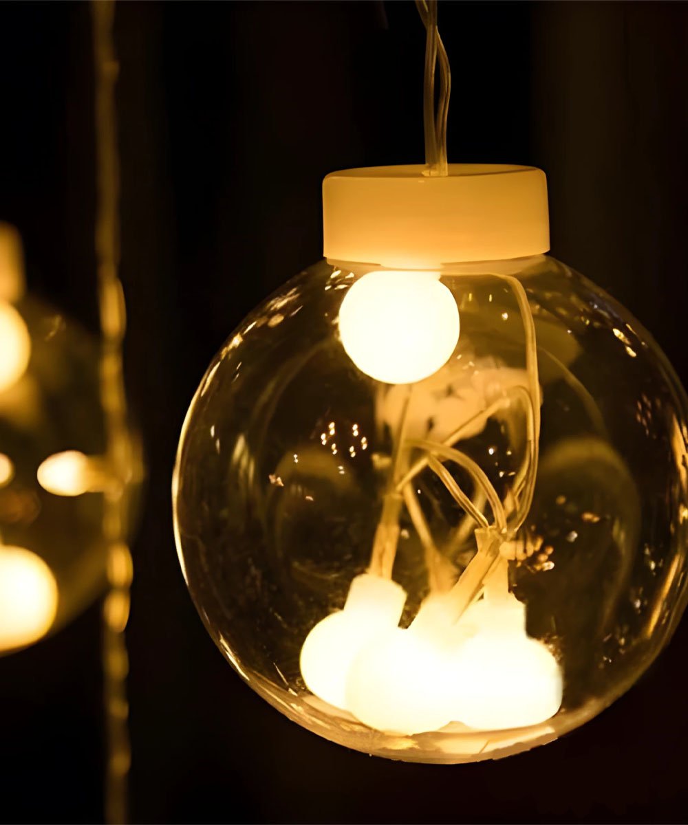 Pisca Cordão Varal Decorativo 12 Lâmpadas Com LED Amarelo 3M