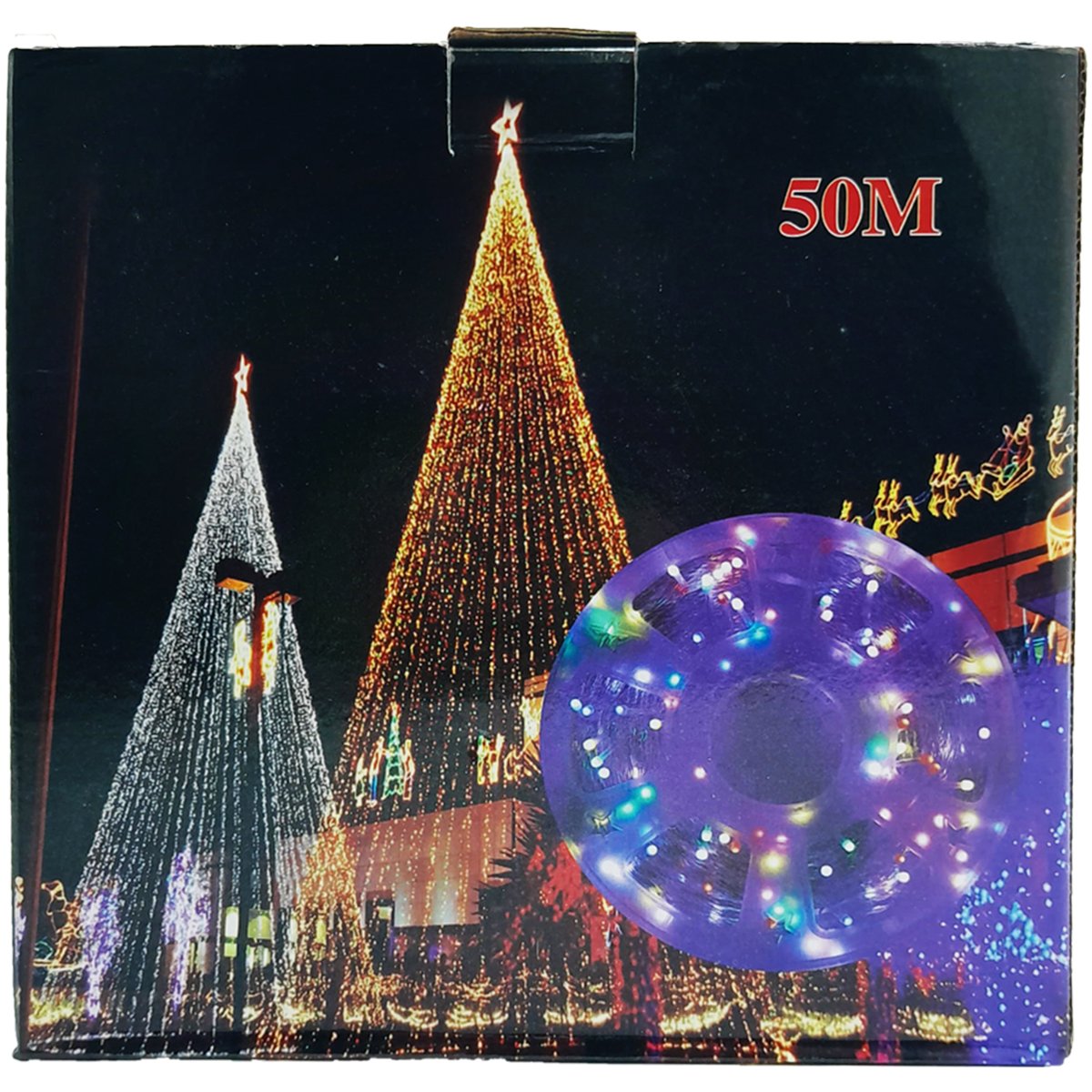 Pisca Cordão Varal Luz Decorativo Com LEDs Azul Redondo 50M