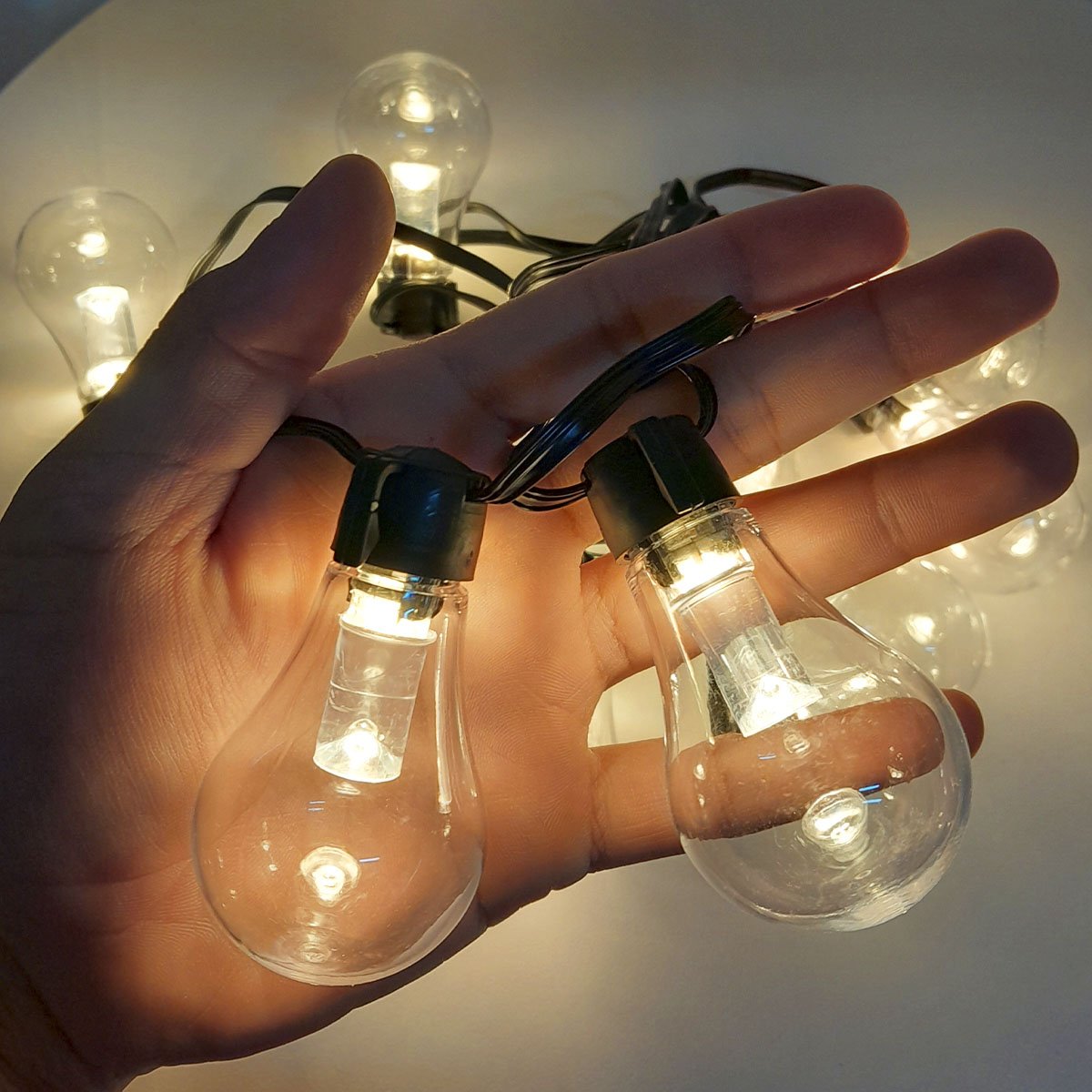 Pisca Cordão Varal Natal 12 Lâmpada LED Amarelo 4M 110v-220v