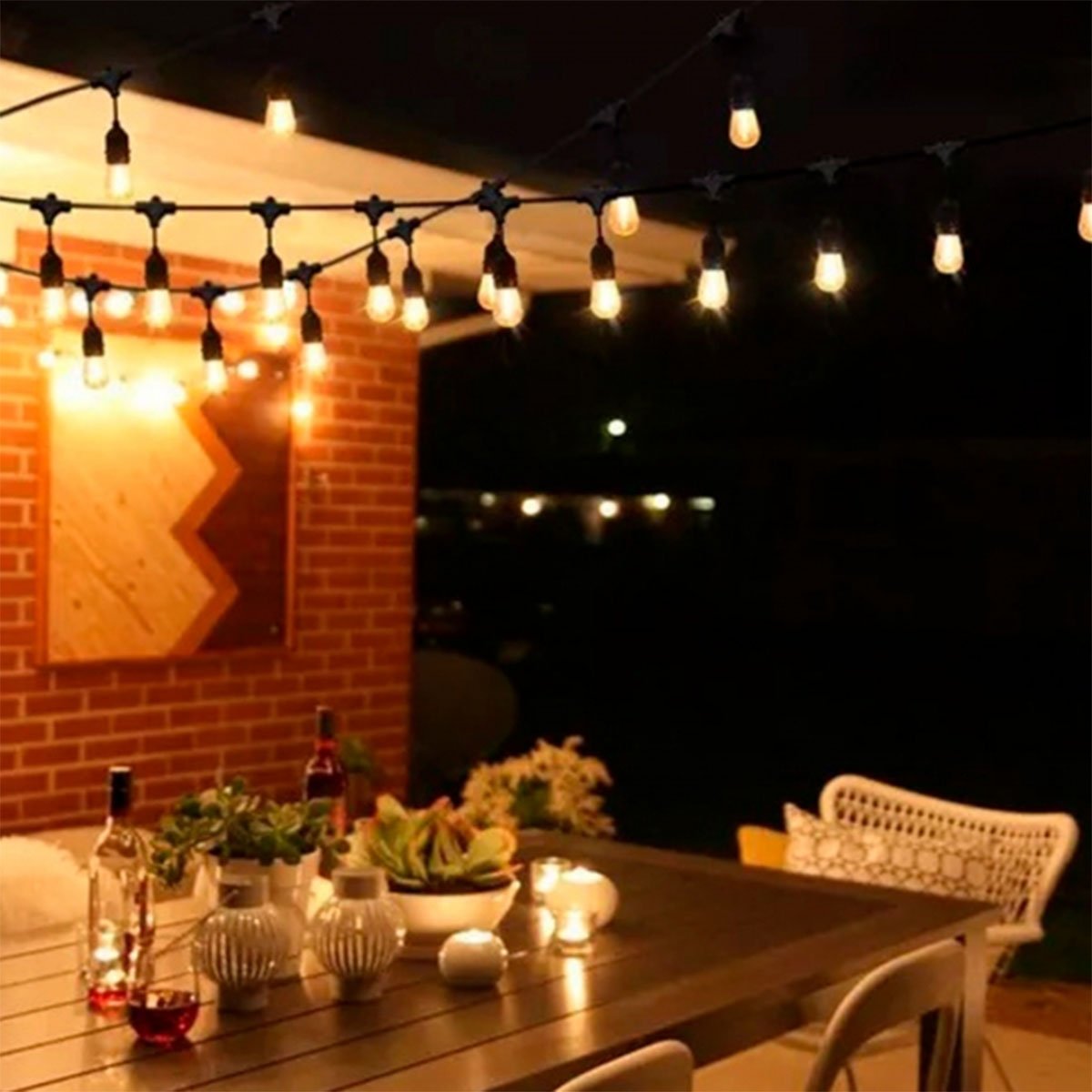 Pisca Cordão Varal Natal 12 Lâmpada LED Amarelo 4M 110v-220v