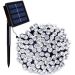 Pisca Cordão Varal Solar Externo 100 Lâmpadas LED Branco 10M