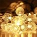 Pisca Cordão Varal Solar Natal 10 Lâmpadas LEDs Amarelo 5M