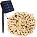 Pisca Cordão Varal Solar Natal 100 Lâmpadas LEDs Amarelo 8M