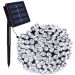 Pisca Cordão Varal Solar Natal 100 Lâmpadas LEDs Branco 8M