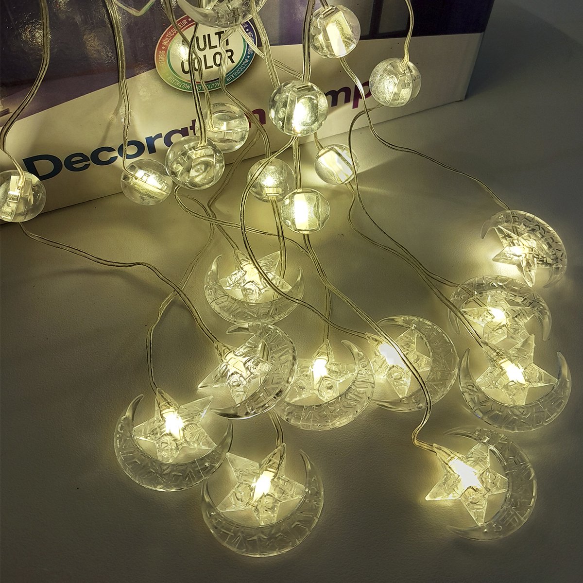 Pisca Cortina Estrelas Natal 80 Lâmpadas LEDs 3x1M 110-220v Amarelo