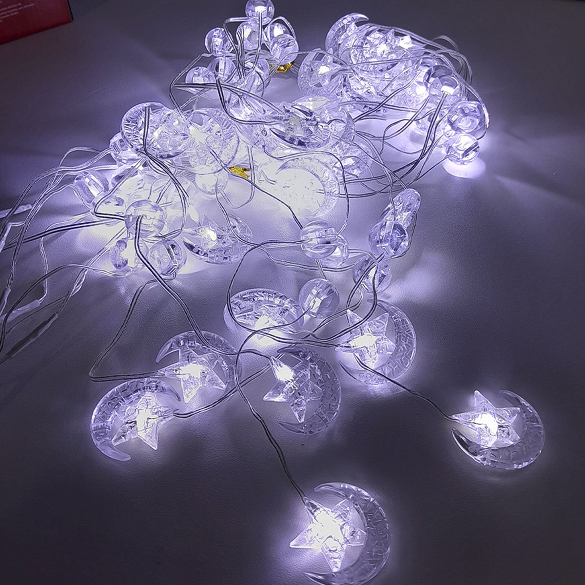 Pisca Cortina Estrelas Natal 80 Lâmpadas LEDs 3x1M 110-220v Branco