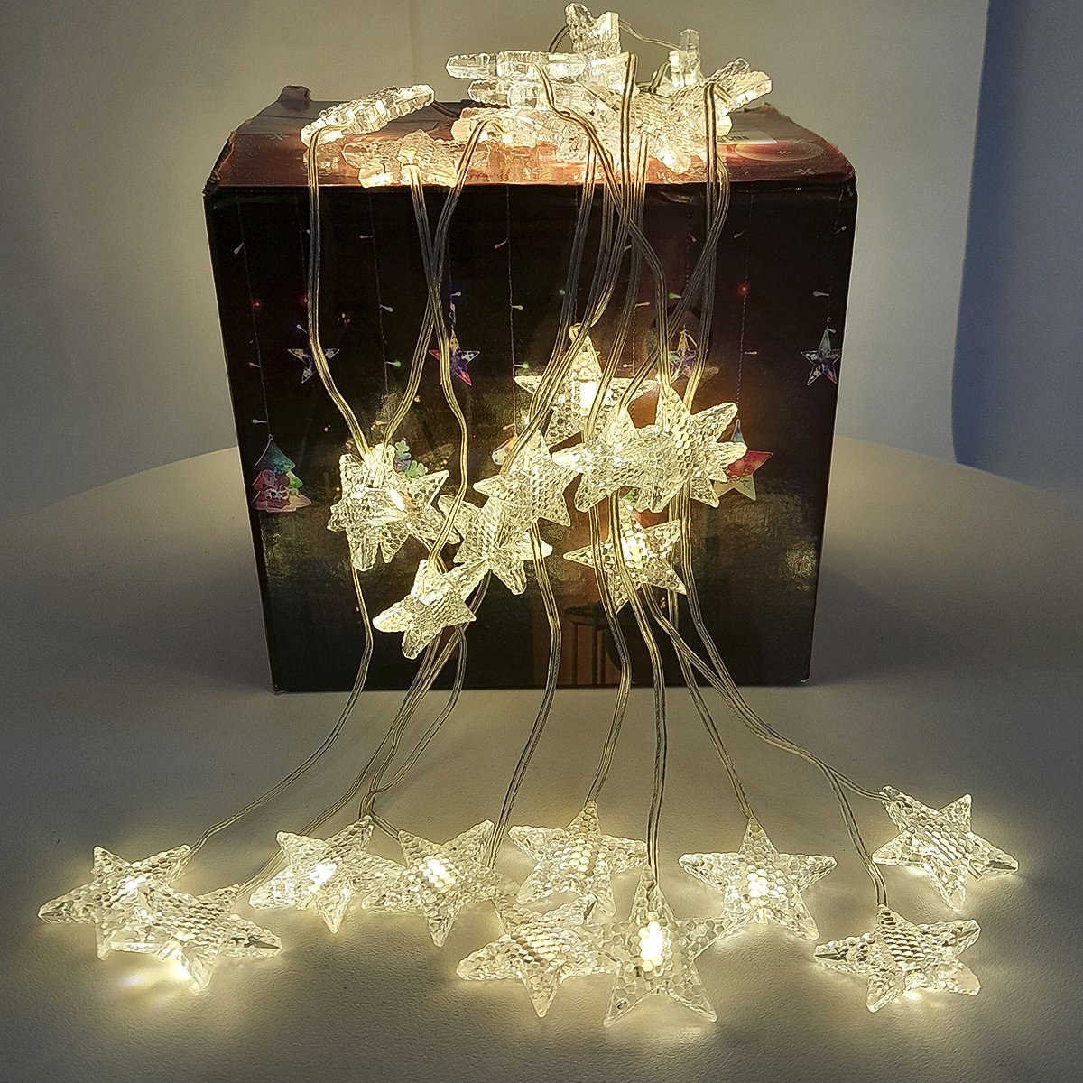 Pisca Cortina Estrelinhas Enfeite Natal 80 LED 3x1M 110-220v Amarelo