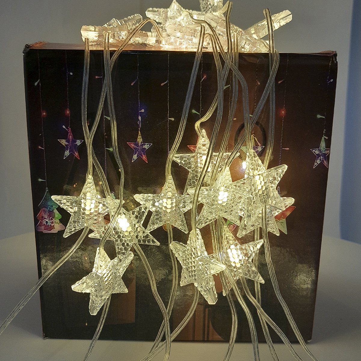 Pisca Cortina Estrelinhas Enfeite Natal 80 LED 3x1M 110-220v Amarelo
