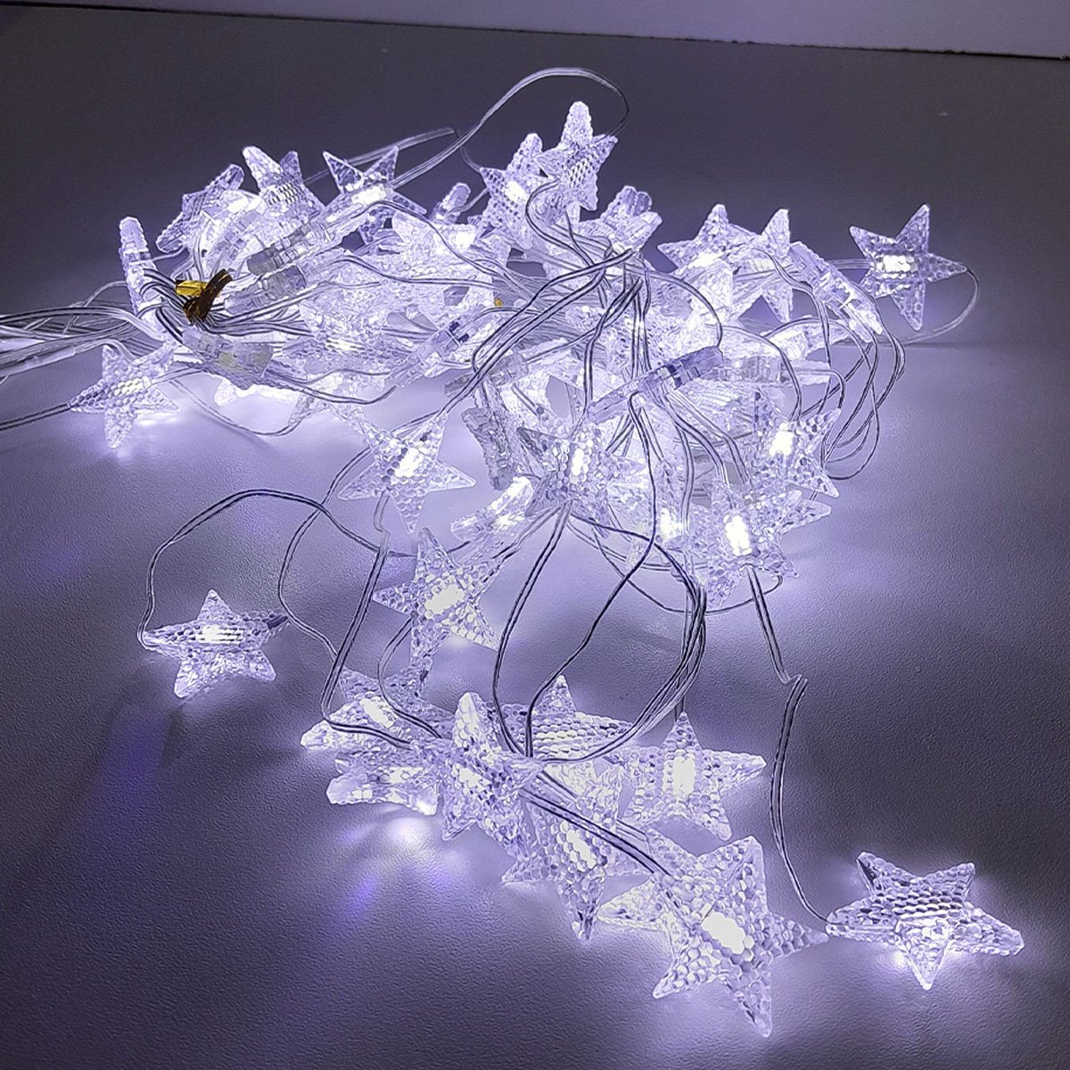 Pisca Cortina Estrelinhas Enfeite Natal 80 LED 3x1M 110-220v Branco