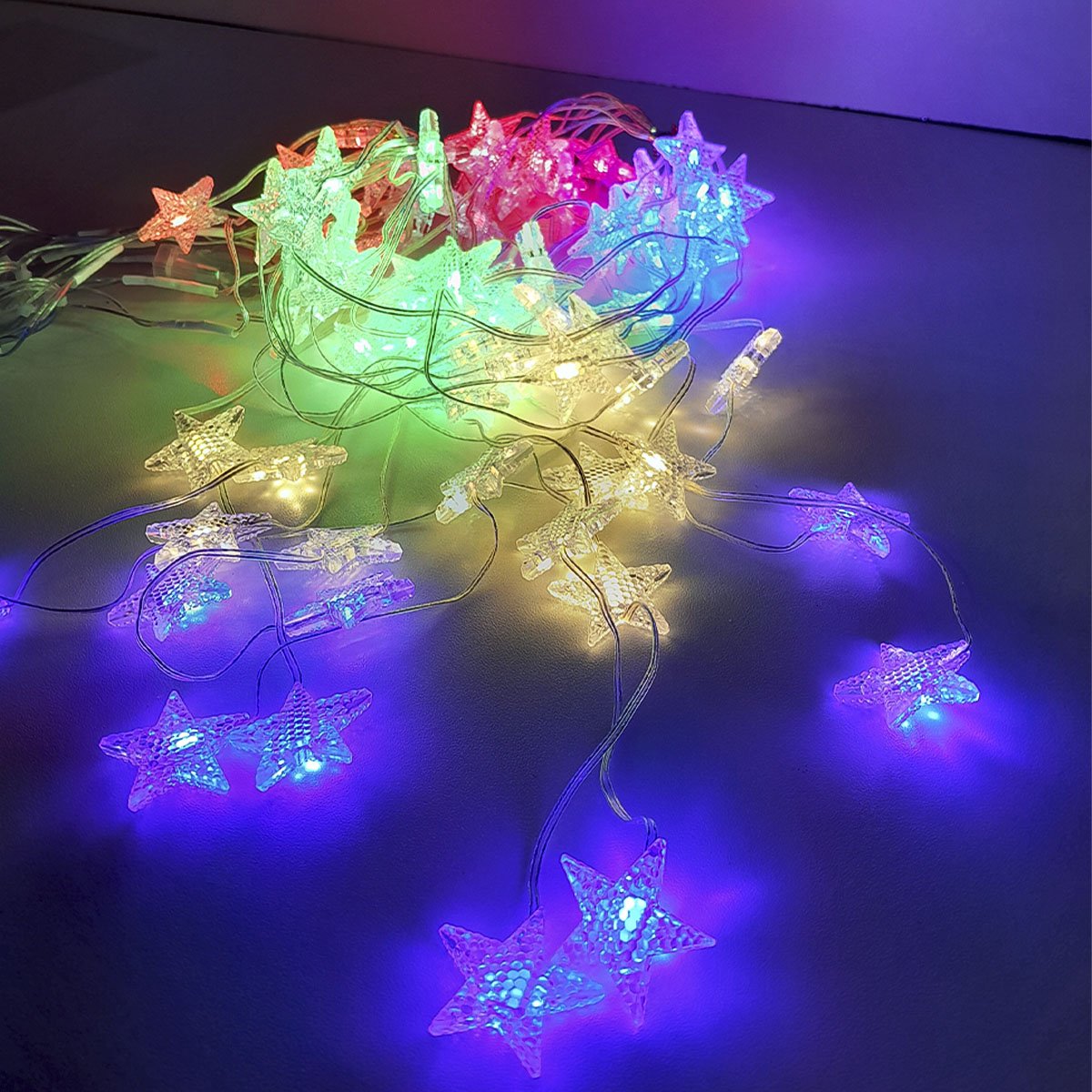 Pisca Cortina Estrelinhas Enfeite Natal 80 LED 3x1M 110-220v Colorido