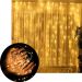 Pisca Cortina Natal 200 Lâmpadas LEDs Amarelo 3x2M 110-220v