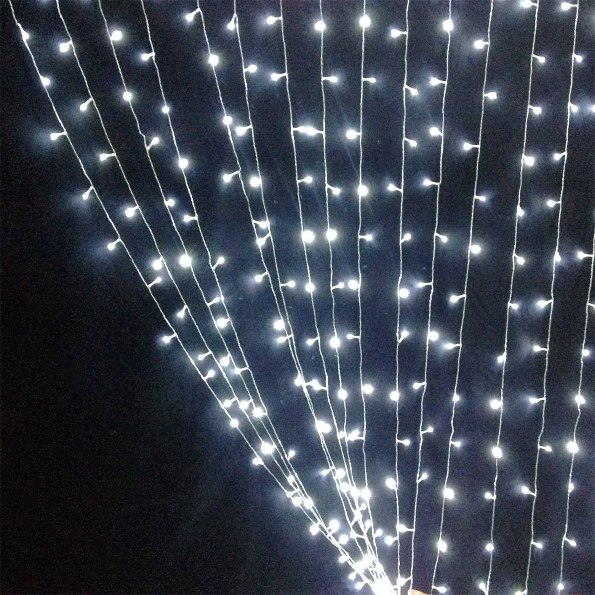 Pisca Cortina Natalina 320 Lâmpadas LEDs Branco De 3x2M 220v