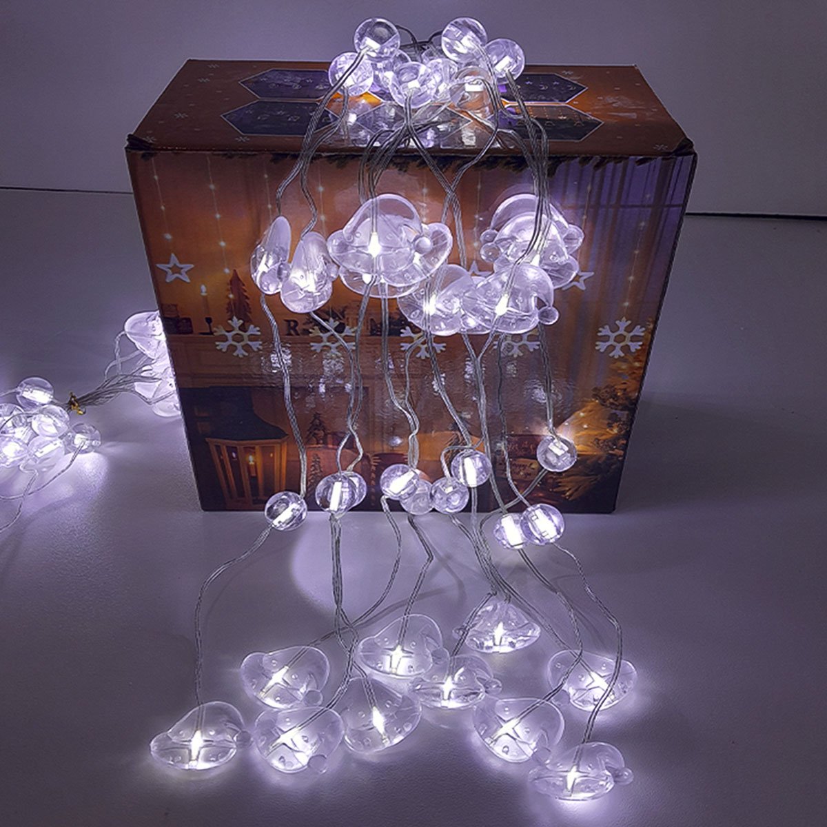 Pisca Cortina Toucas De Natal 80 Lâmpadas LEDs 3x1M 110-220v Branco