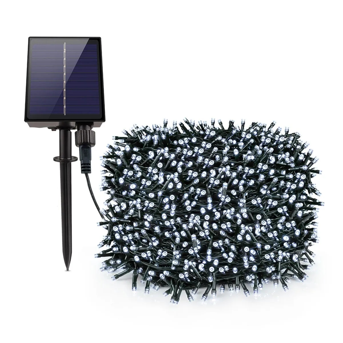 Pisca Fio De LEDs Solar 500 Lâmpadas Decoração Externa 50m