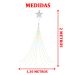 Pisca Luzes LEDs Colorido Ponteira Estrela Árvore De Natal