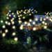 Pisca Solar De Bolinhas Jardim 12 Lâmpadas LEDs Amarelo 60cm