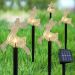 Pisca Solar Decoração Rena LEDs Amarelo Jardim Natal De 2,5m