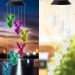 Pisca Solar Giratório Anjos Decoração De Natal LEDs Colorido