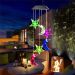 Pisca Solar Giratório Luas Estrelas De Natal LEDs Colorido