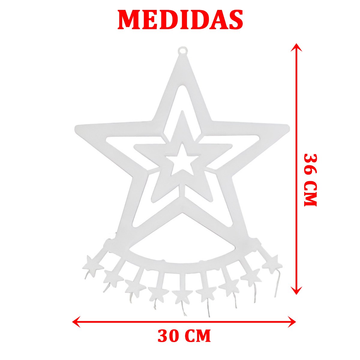 Pisca Solar Luzes LEDs Amarelo Cortina Estrela Forma Árvore