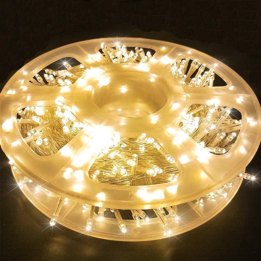 Pisca Varal Cordão Natal 300 Lâmpadas LEDs Amarelo 50M 220v