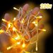 Pisca Varal Cordão Natal 300 Lâmpadas LEDs Amarelo 50M 220v