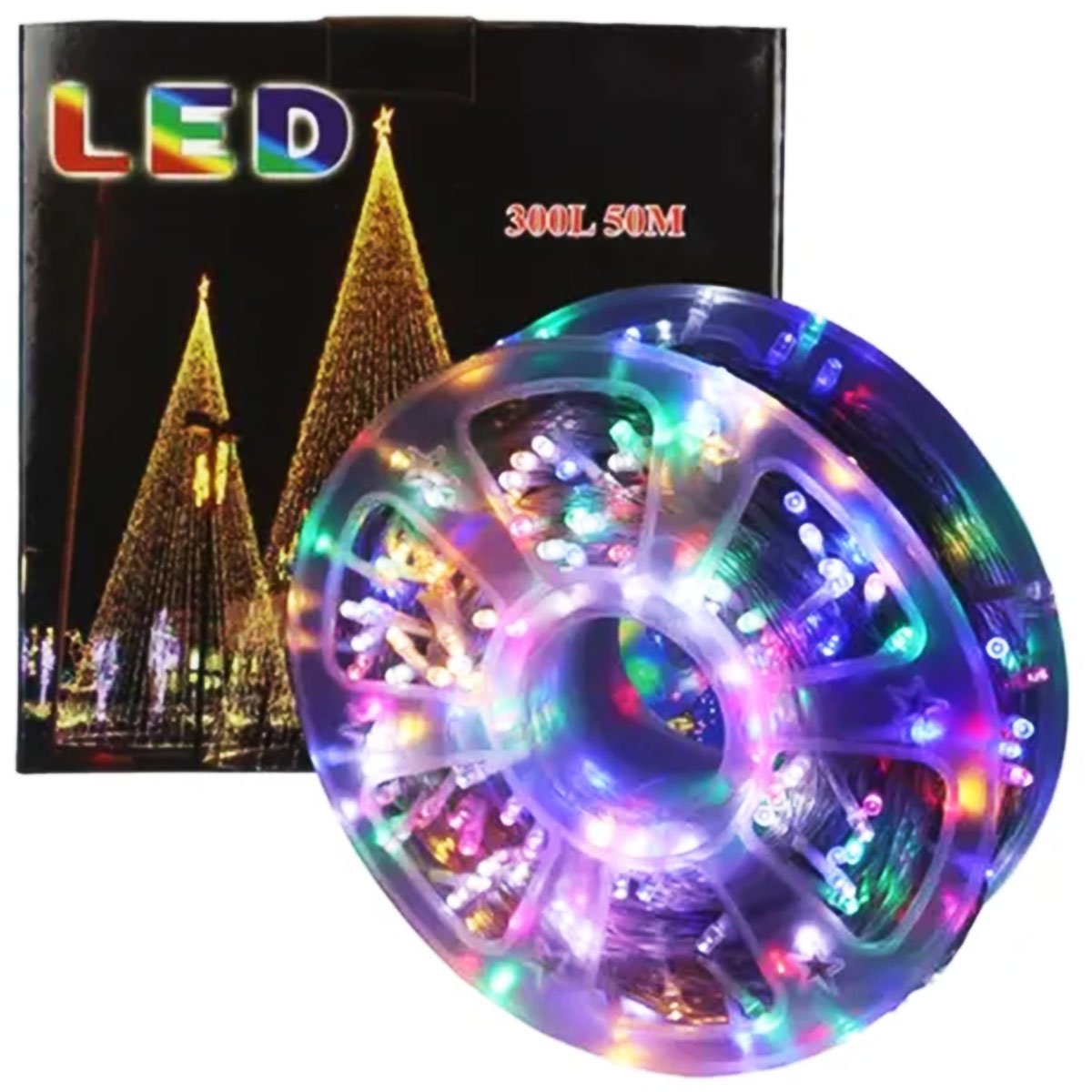 Pisca Varal Cordão Natal 600 Lâmpadas LED Colorido 100M 220v