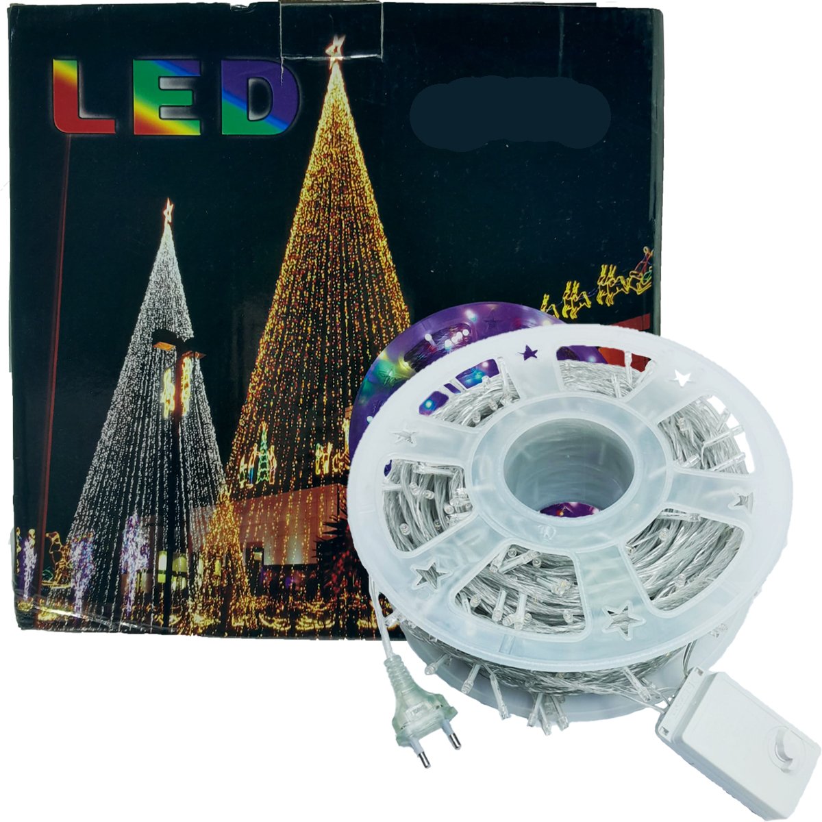 Pisca Varal Cordão Natal 600 Lâmpadas LEDs Branco 100M 220v