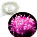 Pisca Varal Decoração Natal 200 Lâmpadas LEDs Rosa 17M 220v