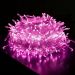 Pisca Varal Decoração Natal 200 Lâmpadas LEDs Rosa 17M 220v