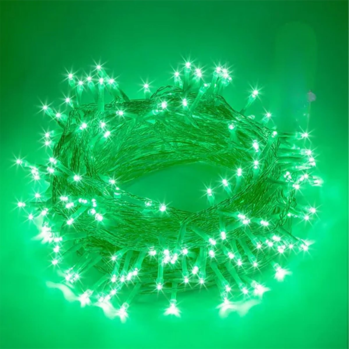 Pisca Varal Decoração Natal 300 Lâmpadas LEDs Verde 25M 220v