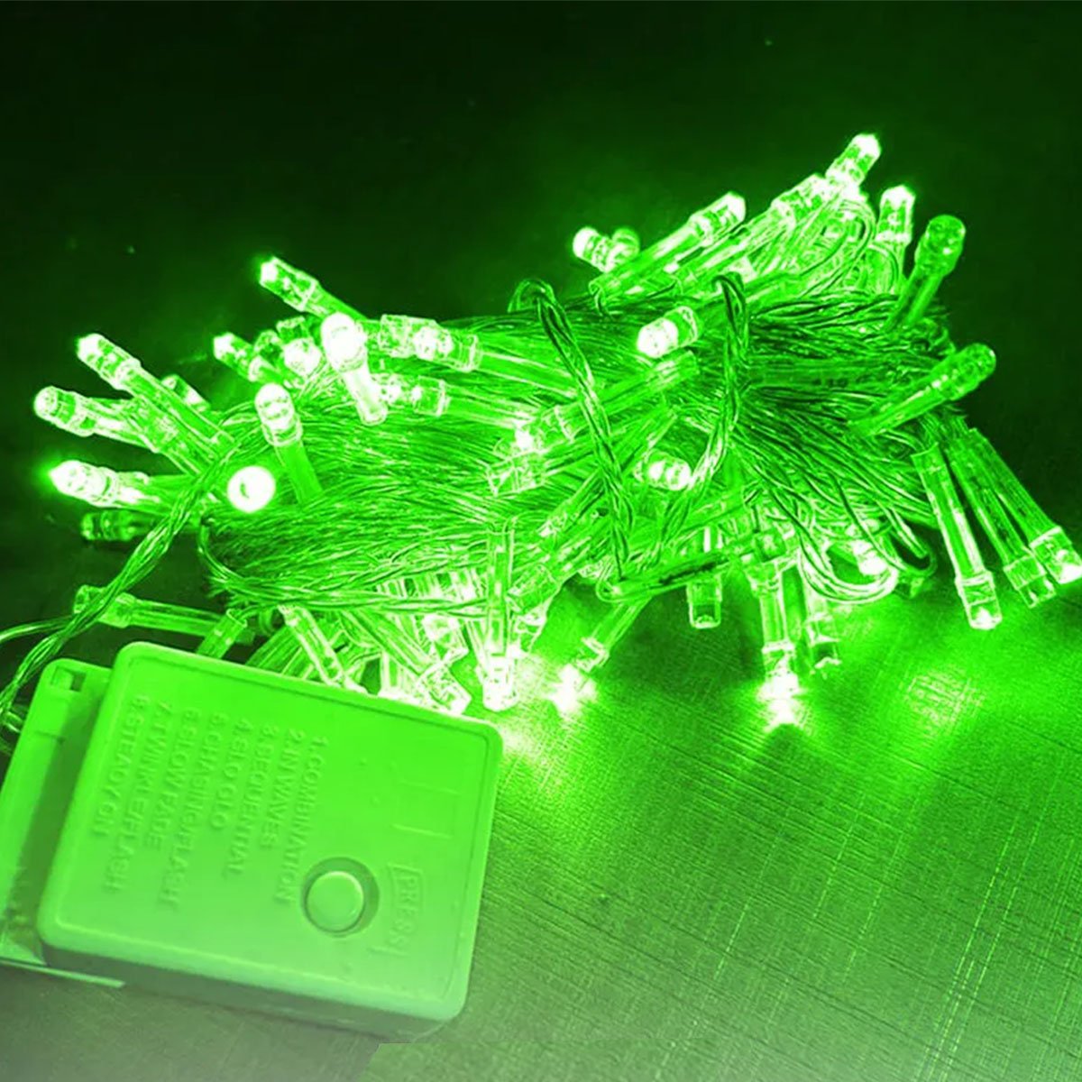 Pisca Varal Decoração Natal 300 Lâmpadas LEDs Verde 25M 220v