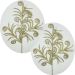 Plantas Folhas Decoração Natal Gliter Dourado 70cm Kit 12pçs