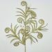 Plantas Folhas Decoração Natal Gliter Dourado 70cm Kit 12pçs
