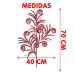 Plantas Folhas Enfeite Natal Gliter Vermelho 70cm Kit 6pçs