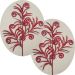Plantas Folhas Enfeite Natal Gliter Vermelho 70cm Kit 8pçs