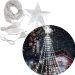 Ponteira Estrela Luzes LEDs Branco Enfeite Natal 1,5m Bivolt