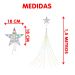 Ponteira Estrela Luzes LEDs Branco Enfeite Natal 1,5m Bivolt